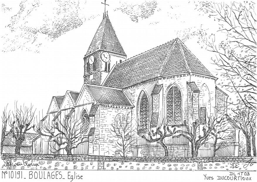 N 10191 - BOULAGES - église
