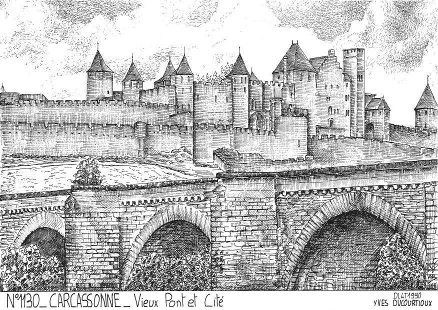 N 11030 - CARCASSONNE - vieux pont et cité