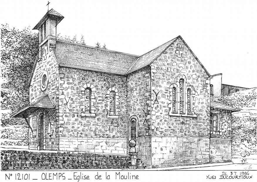 N 12101 - OLEMPS - église de la mouline