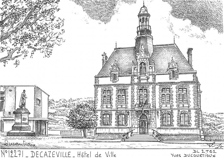 N 12271 - DECAZEVILLE - htel de ville