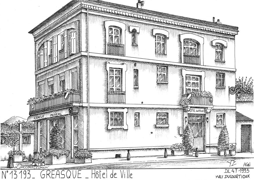 N 13193 - GREASQUE - hôtel de ville