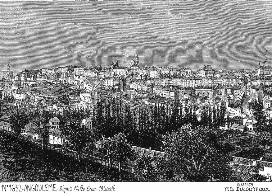 N 16032 - ANGOULEME - vue (d'aprs gravure ancienne)