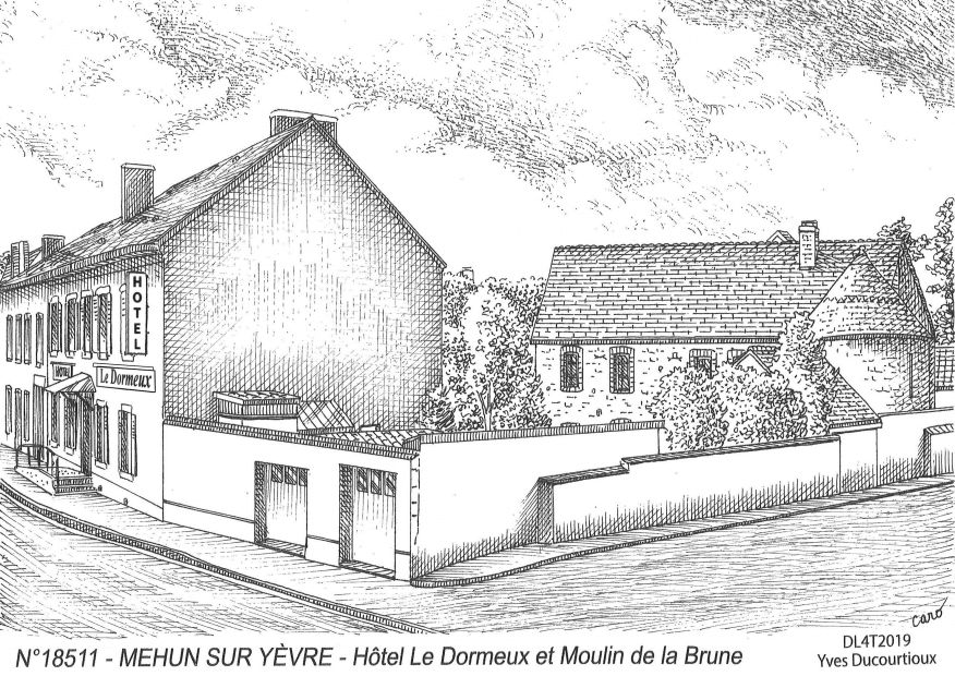 N 18511 - MEHUN SUR YEVRE - htel le dormeux et moulin de