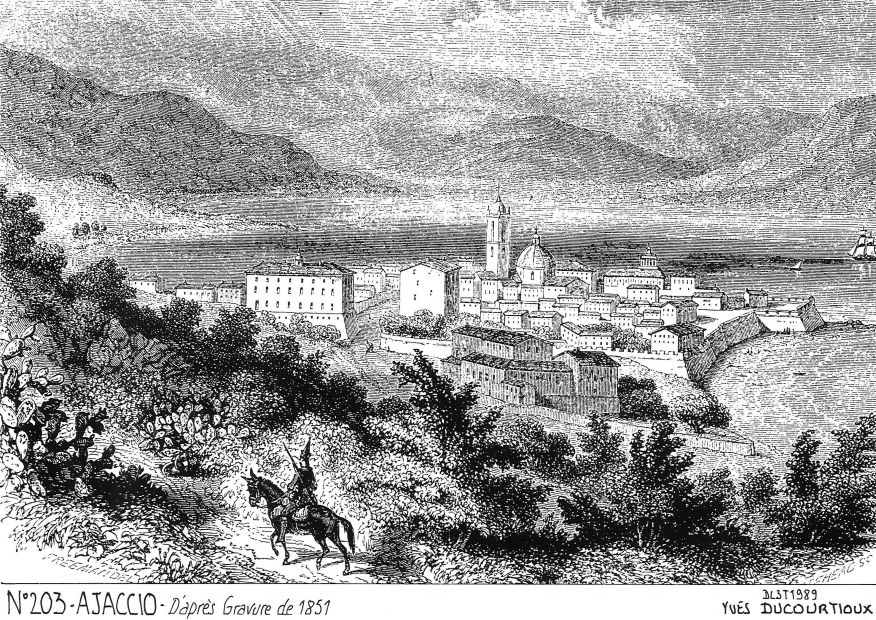 N 20003 - AJACCIO - vue (d'aprs gravure ancienne)