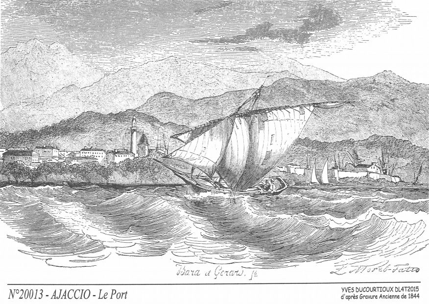 N 20013 - AJACCIO - le port (d'aprs gravure ancienne)