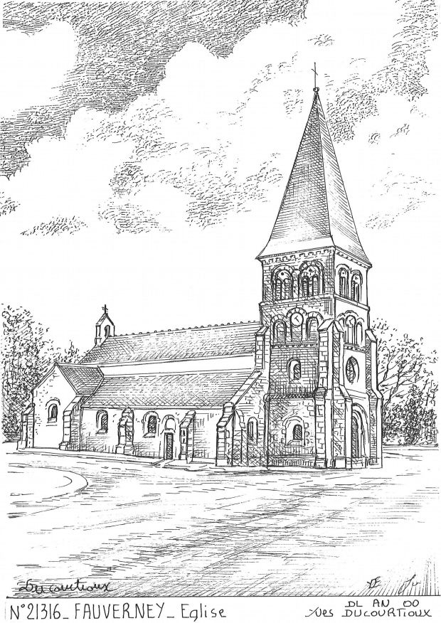 N 21316 - FAUVERNEY - église