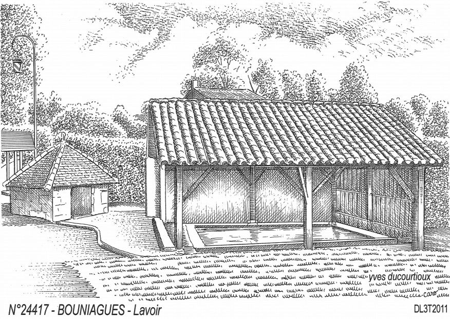 N 24417 - BOUNIAGUES - lavoir