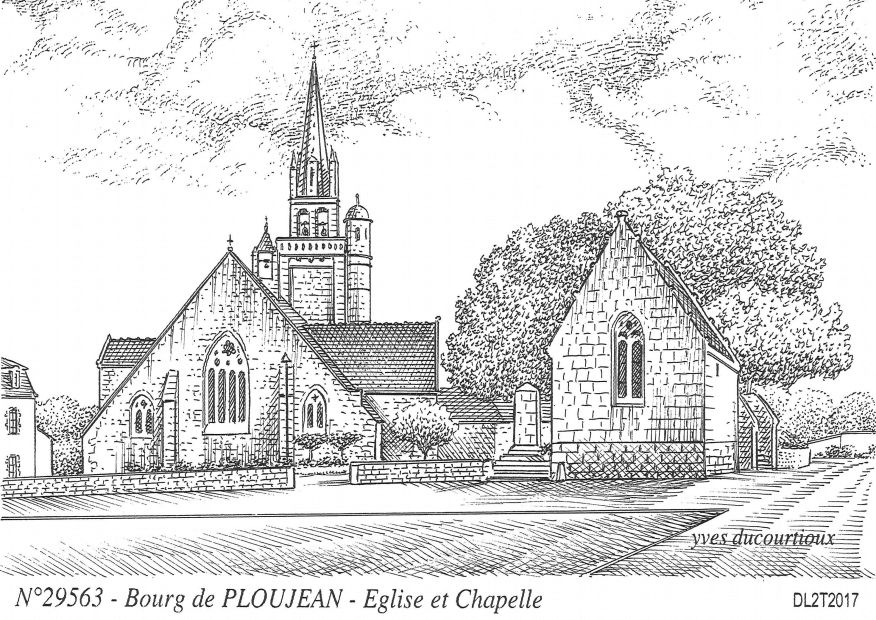 N 29563 - MORLAIX - église et chapelle à ploujean