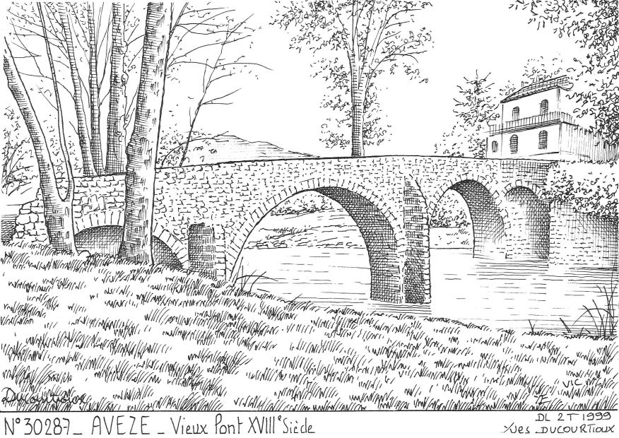 N 30287 - AVEZE - vieux pont XVIII sicle