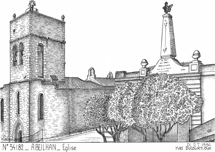 N 34182 - ABEILHAN - �glise