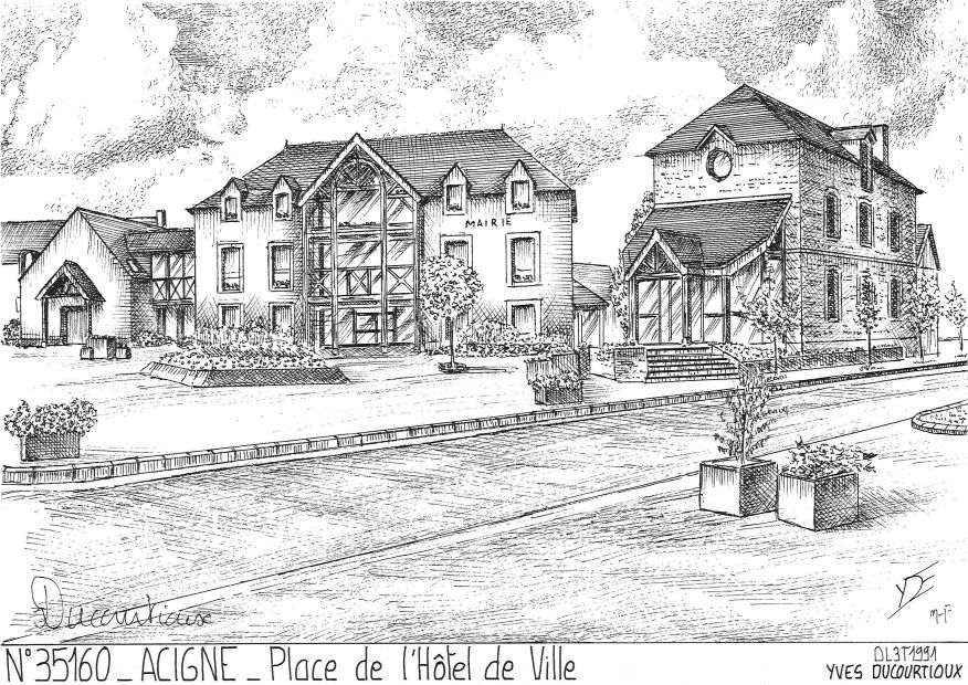 N 35160 - ACIGNE - hôtel de ville