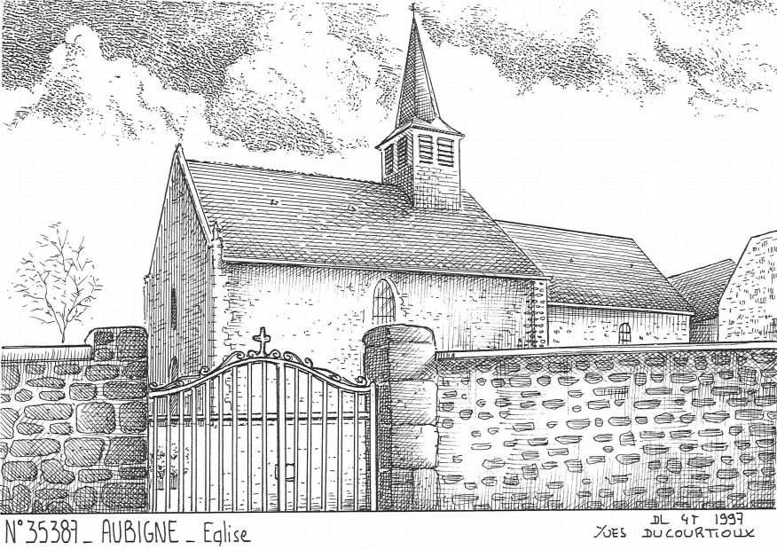 N 35387 - AUBIGNE - �glise