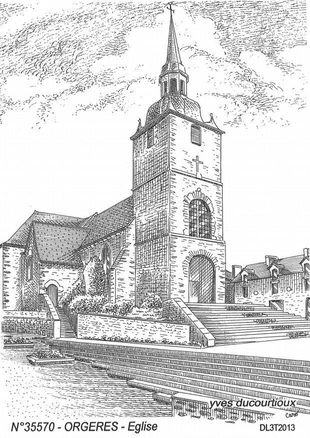 N 35570 - ORGERES - église