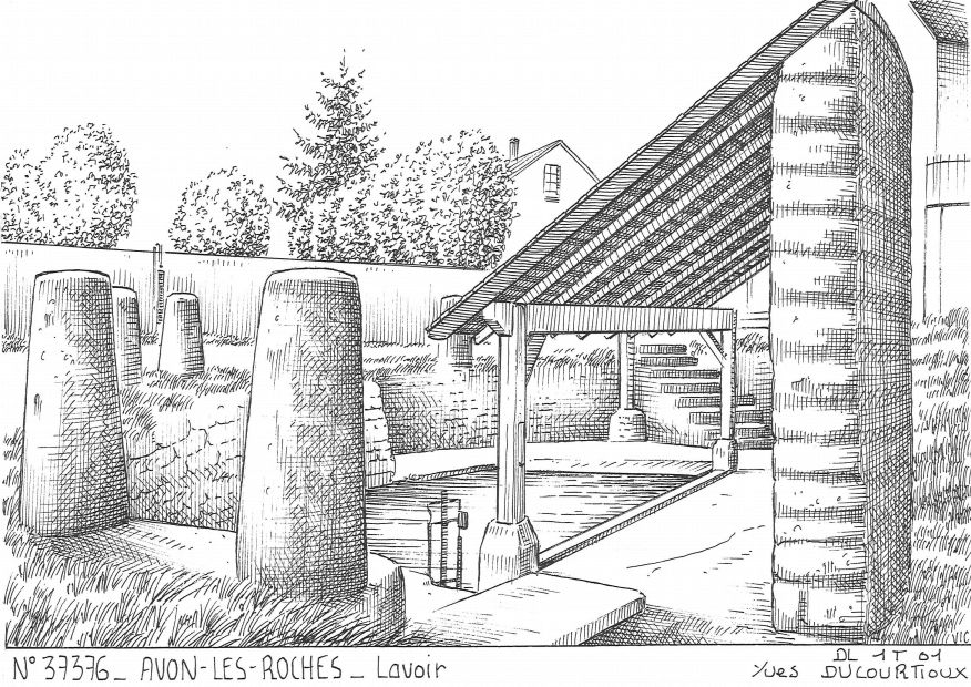 N 37376 - AVON LES ROCHES - lavoir