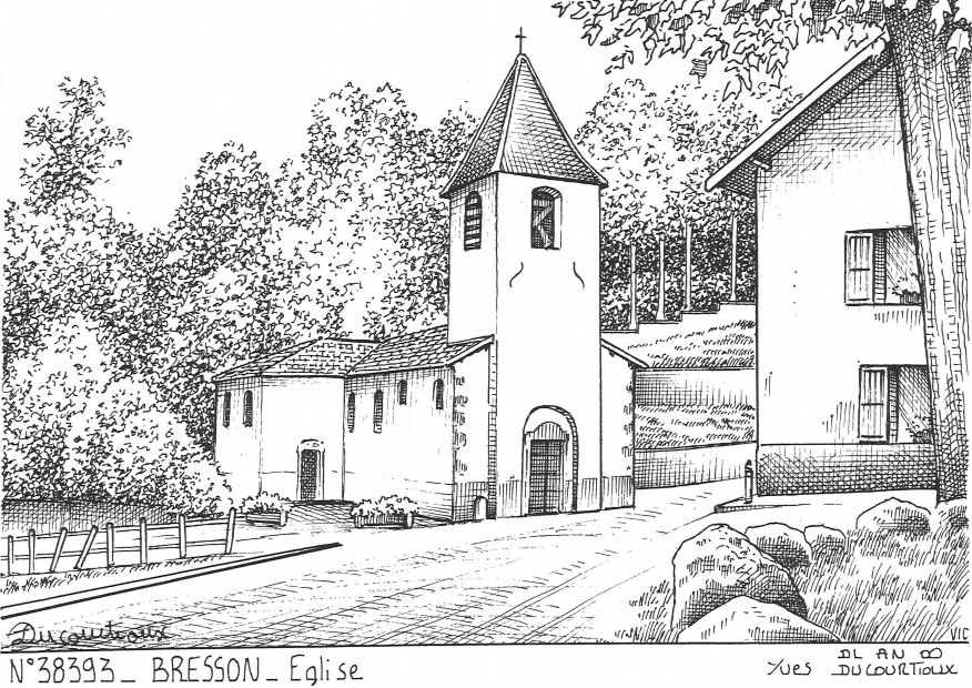 N 38393 - BRESSON - église