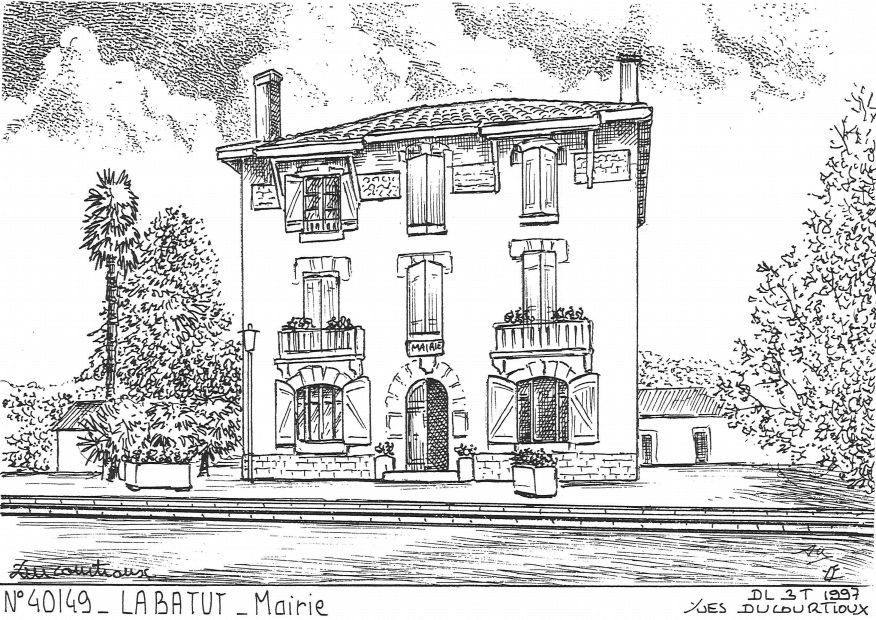 N 40149 - LABATUT - mairie