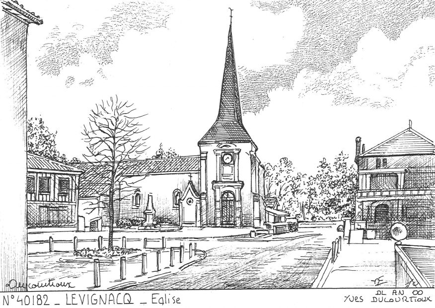 N 40182 - LEVIGNACQ - église