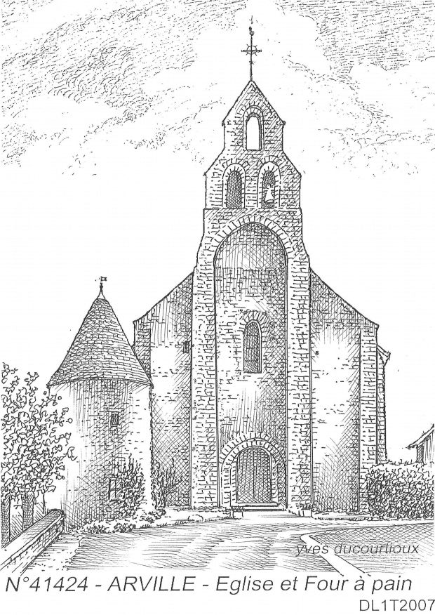 N 41424 - ARVILLE - glise et four pain