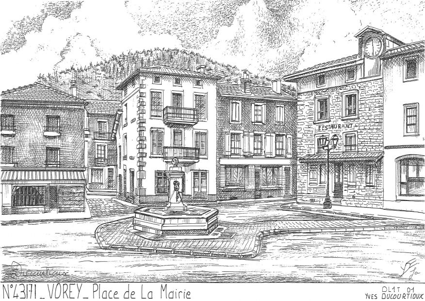 N 43171 - VOREY - place de la mairie