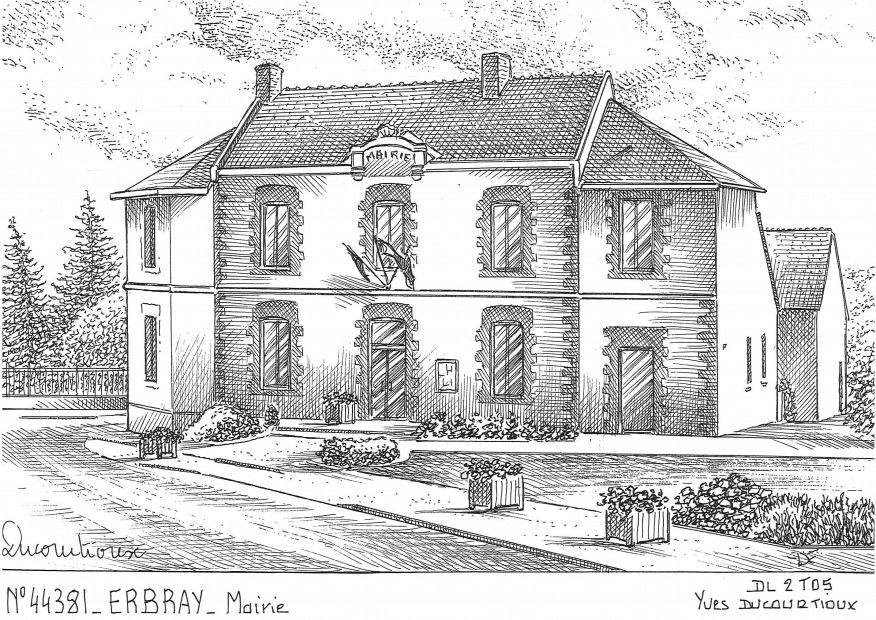 N 44381 - ERBRAY - mairie