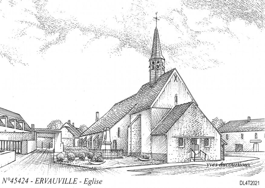 N 45424 - ERVAUVILLE - église