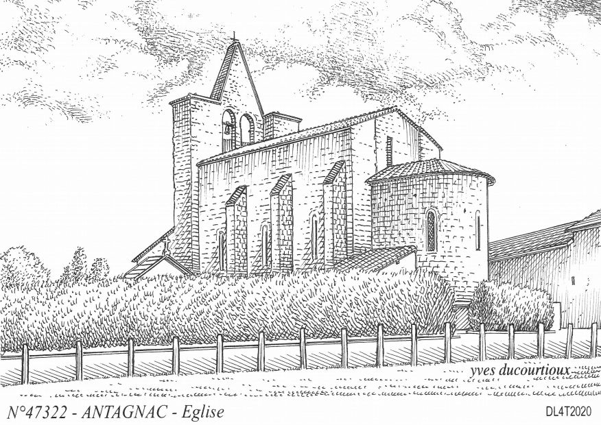 N 47322 - ANTAGNAC - glise