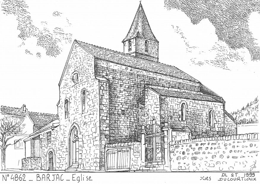 N 48062 - BARJAC - �glise