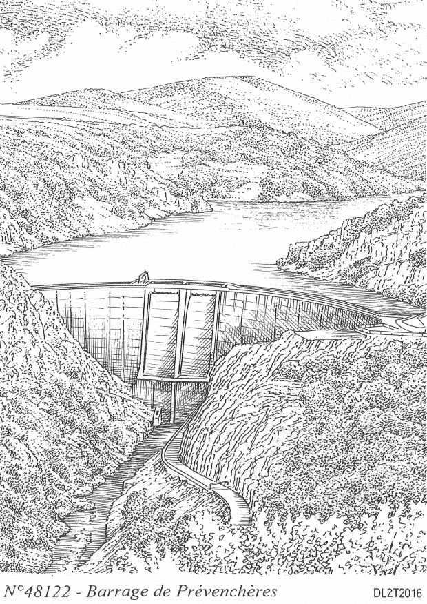 N 48122 - PREVENCHERES - barrage de prévenchères