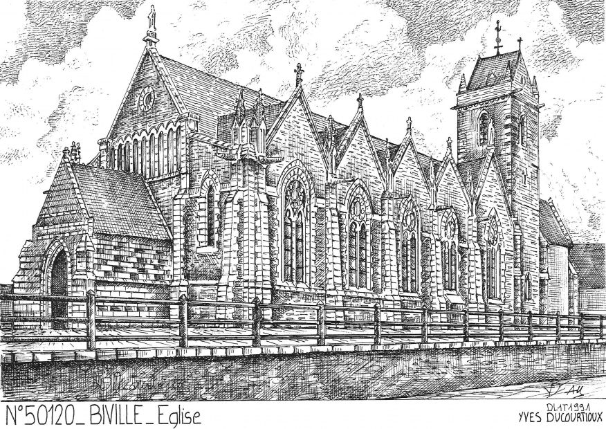 N 50120 - BIVILLE - église