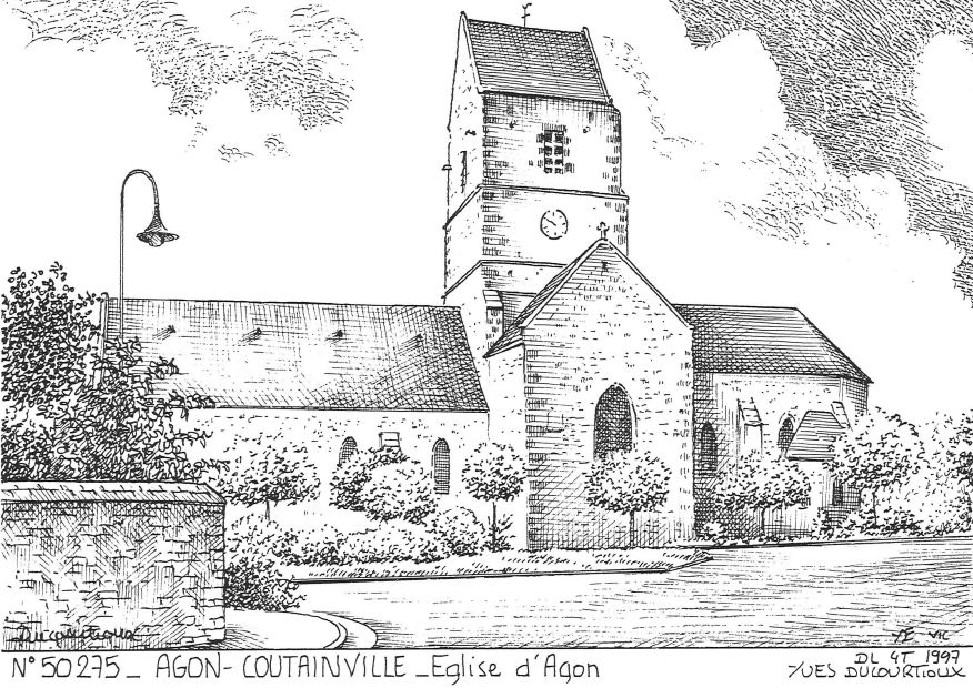 N 50275 - AGON COUTAINVILLE - église d agon