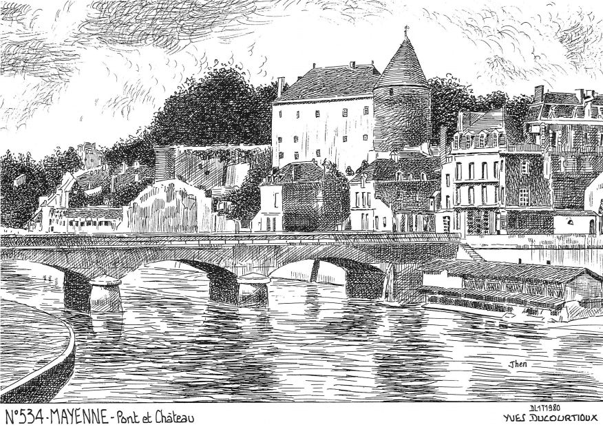 N 53004 - MAYENNE - pont et chteau