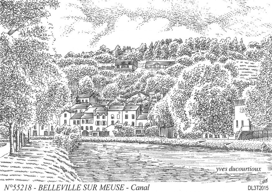 N 55218 - BELLEVILLE SUR MEUSE - canal