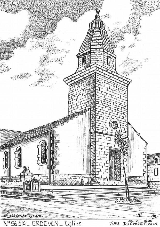 N 56314 - ERDEVEN - église