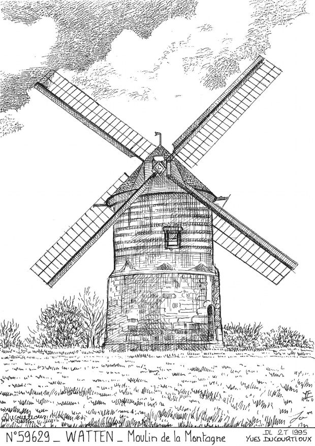 N 59629 - WATTEN - moulin de la montagne