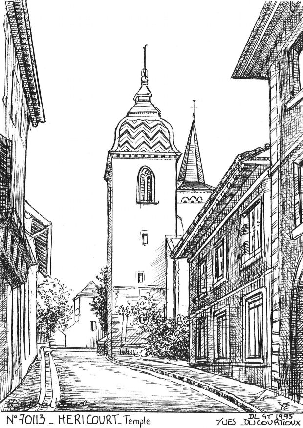 N 70113 - HERICOURT - temple