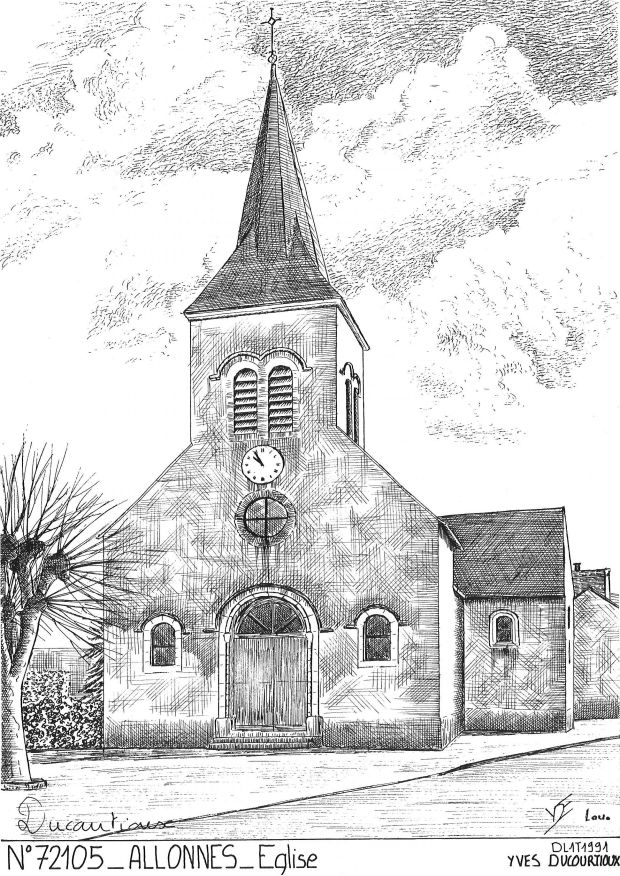 N 72105 - ALLONNES - �glise