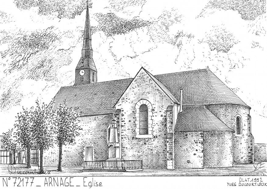 N 72177 - ARNAGE - glise