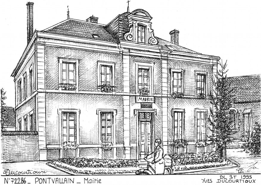 N 72286 - PONTVALLAIN - mairie