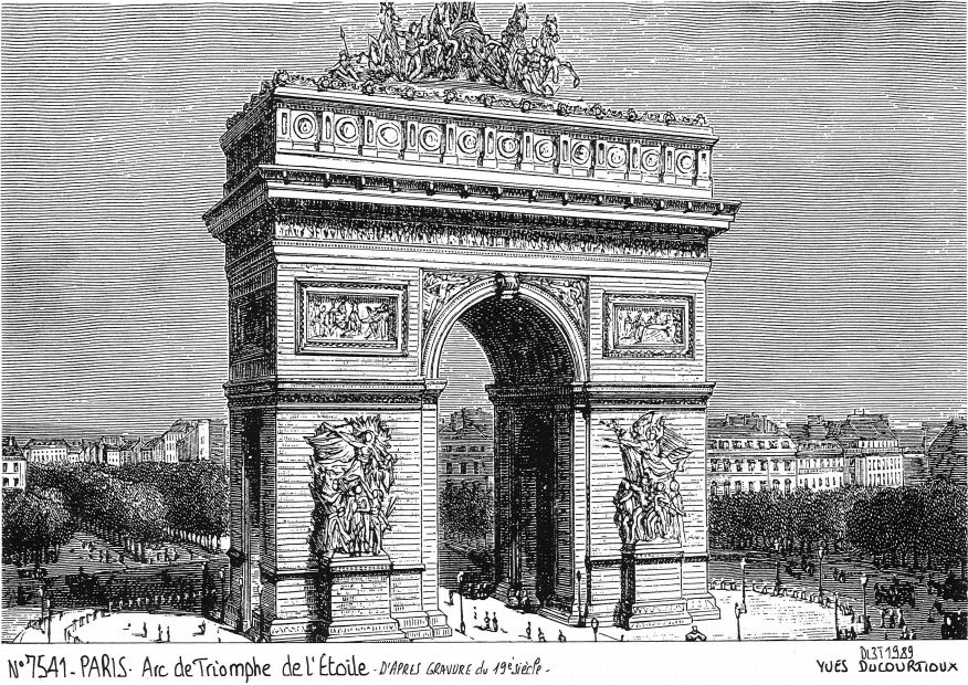 N 75041 - PARIS - arc de triomphe de l étoile (d'aprs gravure ancienne)