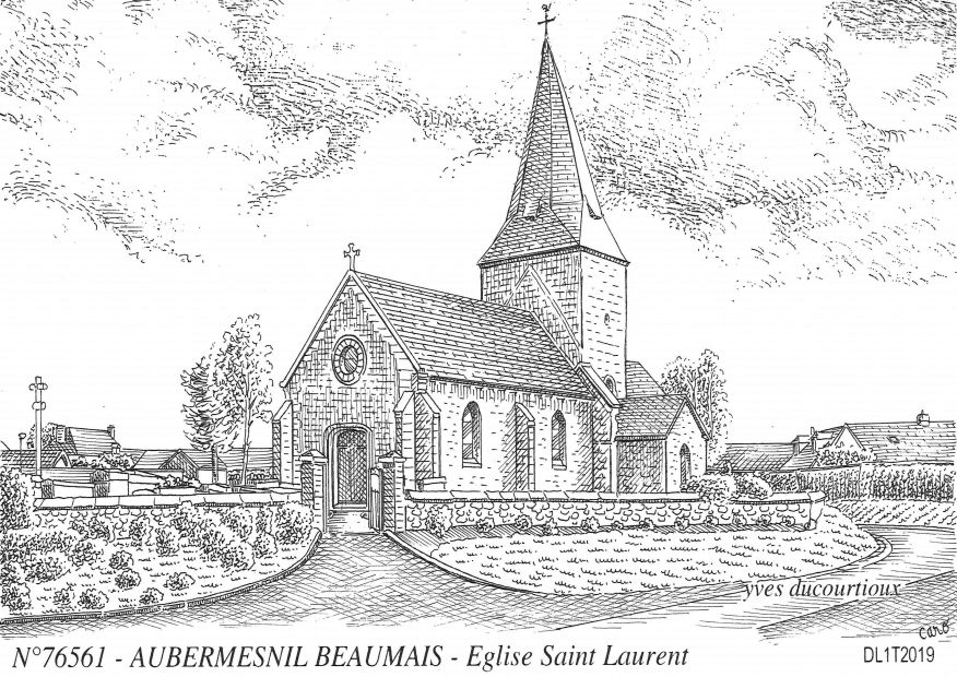 N 76561 - AUBERMESNIL BEAUMAIS - glise st laurent