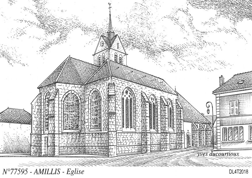 N 77595 - AMILLIS - �glise