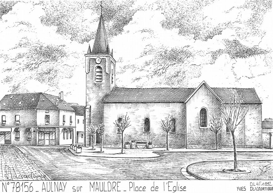 N 78156 - AULNAY SUR MAULDRE - place de l glise