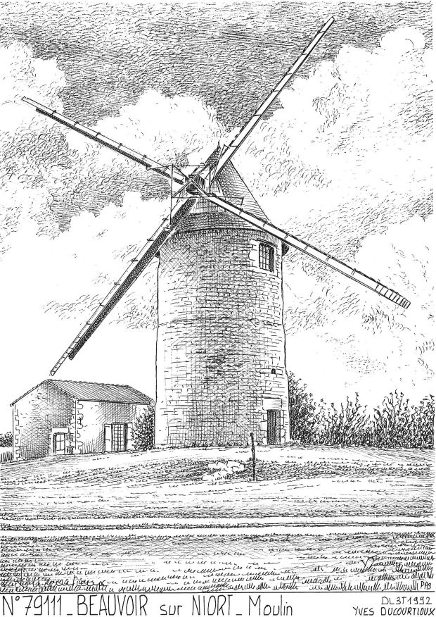 N 79111 - BEAUVOIR SUR NIORT - moulin