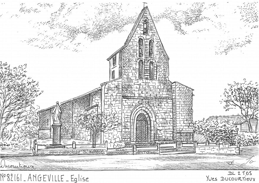 N 82161 - ANGEVILLE - glise