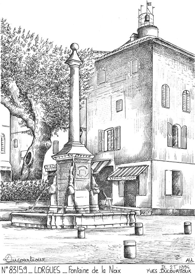 N 83159 - LORGUES - fontaine de la noix