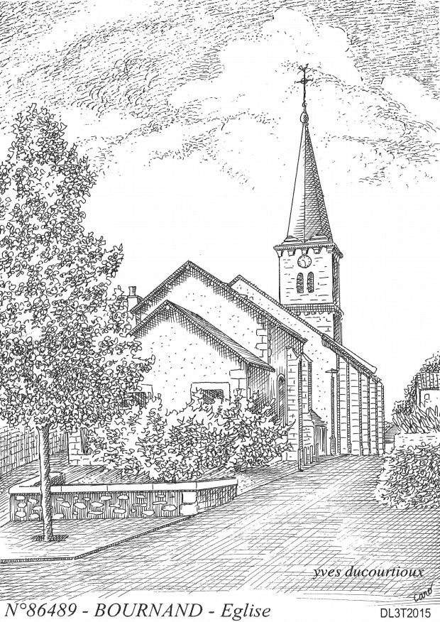 N 86489 - BOURNAND - église