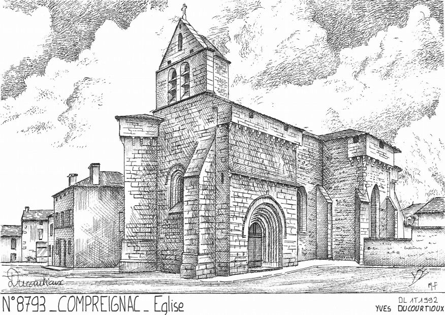 N 87093 - COMPREIGNAC - église