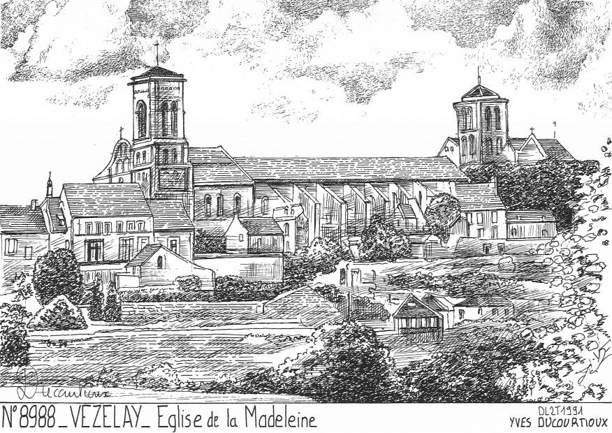 N 89088 - VEZELAY - église de la madeleine