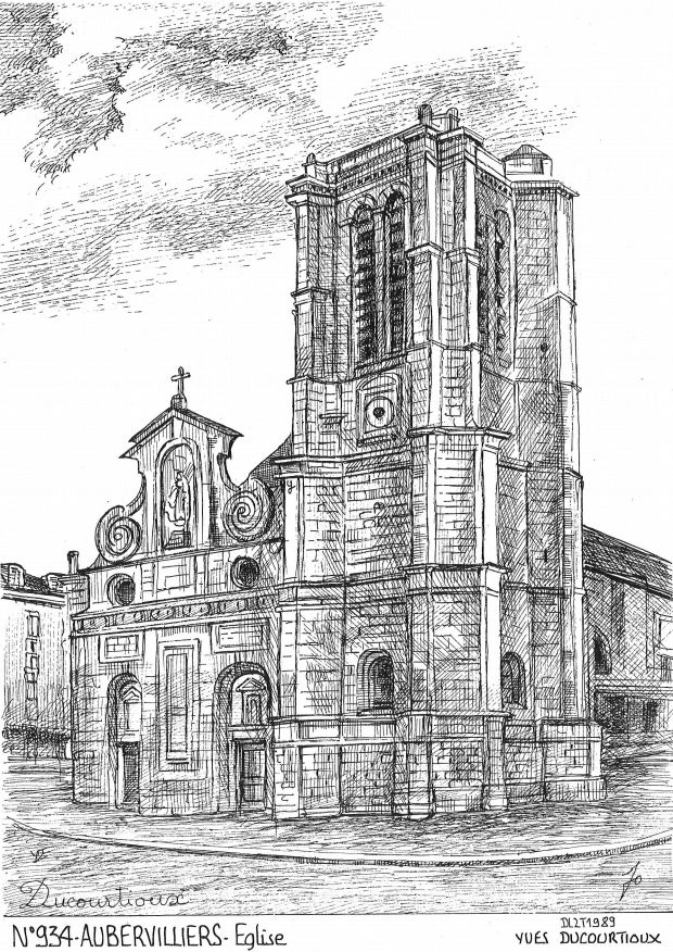 N 93004 - AUBERVILLIERS - glise