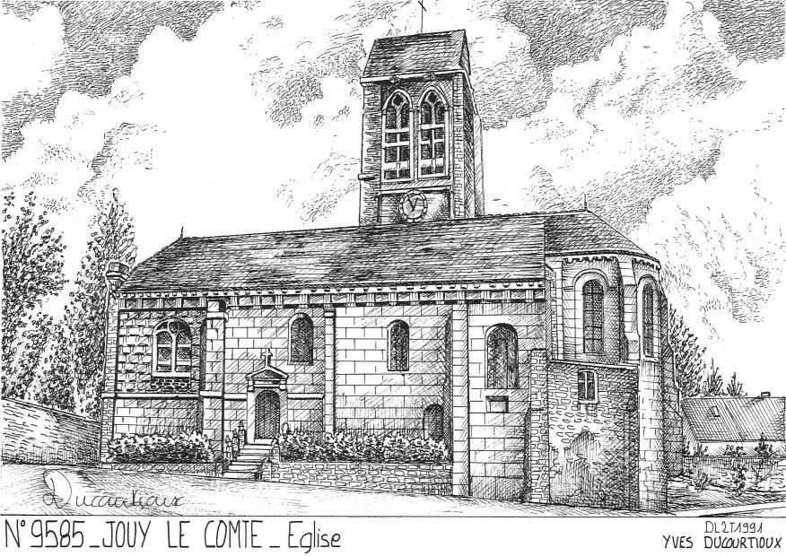 N 95085 - PARMAIN - église à jouy le comte